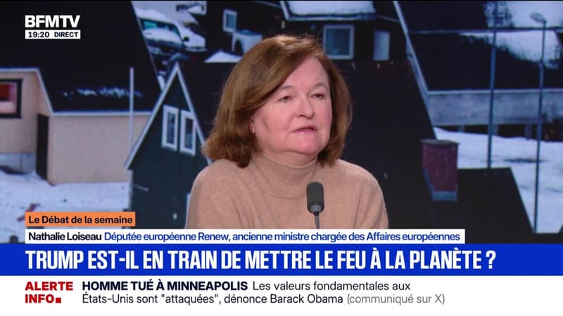 Homme tué à Minneapolis: "Ce qui se passe aujourd'hui avec Donald Trump à l'intérieur des États-Unis, c'est la preuve que les démocraties sont fragiles", constate Nathalie Loiseau, députée européenne Renew