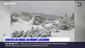 Var: les premières neiges de l'année au Mont Lachens