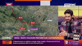 Neige : trafic toujours perturbé sur l'autoroute A13