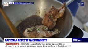 A table avec Babette : Duo de cailles rôties, fricassée de marrons, champignons et petits lardons - 01/02