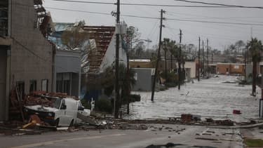 Panama City, en Floride, après le passage de l'ouragan Michael, le 10 octobre 2018.