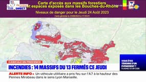 Bouches-du-Rhône: 14 massifs fermés ce jeudi en raison du risque d'incendie