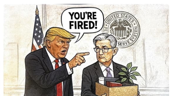 Donald Trump poste un dessin le montrant en train de limoger Jerome Powell