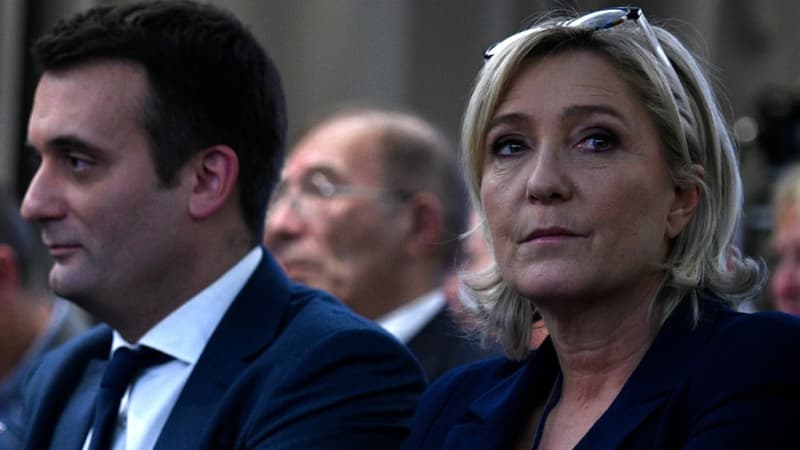 Florian Philippot et Marine Le Pen le 9 décembre 2016 à Paris