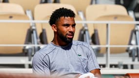 Arthur Fils à l'entraînement à Roland-Garros, le 22 mai 2025.