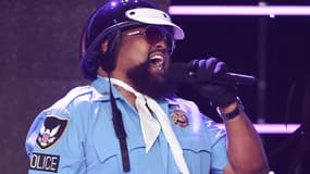 Victor Willis lors d'une prestation des Village People, à Beverly Hills, le 26 septembre 2017