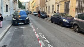 Un tournage d'une série Netflix dans le quartier du Camas à Marseille. 