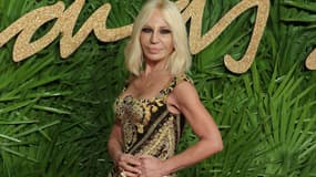 Donatella Versace à Londres en 2017