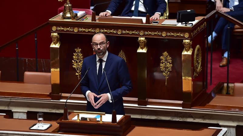 Édouard Philippe devant l'Assemblée lors de son discours de politique générale