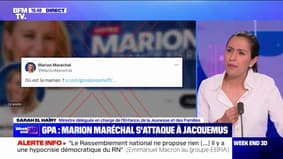 "Ces propos sont homophobes": Sarah El Haïry s'indigne des propos de Marion Maréchal à l'égard des enfants de Simon Porte-Jacquemus, nés par GPA