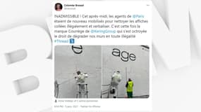L'adjointe Colombe Brossel a épinglé une campagne d'affichage sauvage de la marque Courrèges.