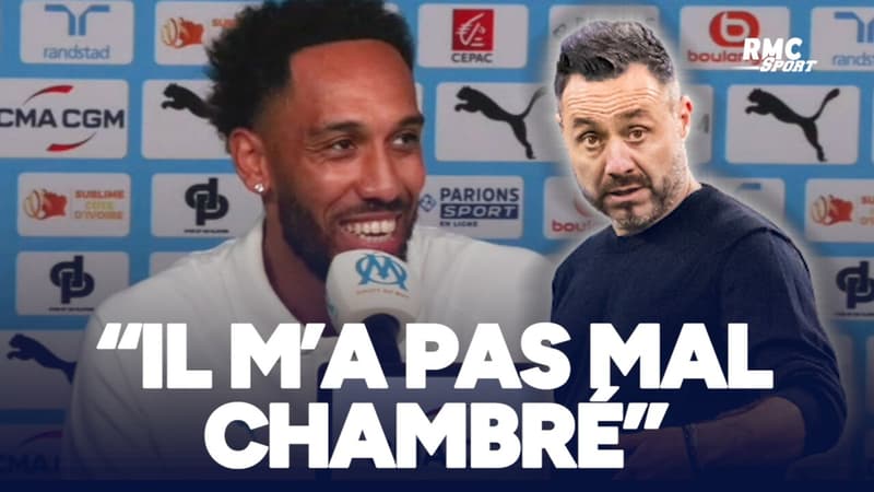 OM : "Il m'a pas mal chambré !" confie Aubameyang à propos de De Zerbi 