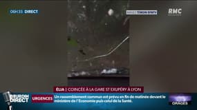 "Passer une nuit dans le train, ce n'est pas le plus agréable", Elia est restée coincée cette nuit à la gare St Exupéry à Lyon suite aux orages