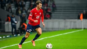 Thomas Meunier avec Lille contre le Dinamo Zagreb en Ligue Europa, le 27 novembre 2025.