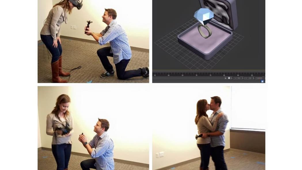 C'est sur le plateau d'une des manettes connectées que Chandler Murch a réussi à projeter l'image 3D d'une bague de fiançaille.