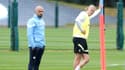 Enzo Maresca et Erling Haaland à l'entraînement de Manchester City le 6 juin 2023