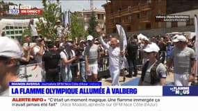 L'arrivée de la flamme olympique à Valberg
