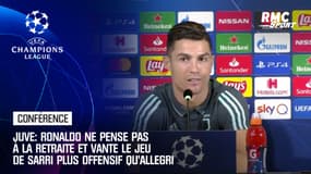 Juve: Ronaldo ne pense pas à la retraite et vante le jeu de Sarri plus offensif qu'Allegr