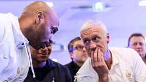 Thierry Henry et Didier Deschamps pour le 50e anniversaire de Clairefontaine en novembre 2023