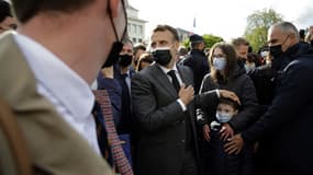 Le président Emmanuel Macron à Nevers, dans la Nièvre, le 21 mai 2021