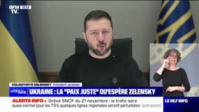"Nous devons tout faire pour mettre fin à cette guerre de manière juste et équitable", affirme Volodymyr Zelensky devant le Parlement européen