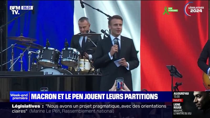 Législatives: Emmanuel Macron et Marine Le Pen font campagne pendant la Fête de la musique
