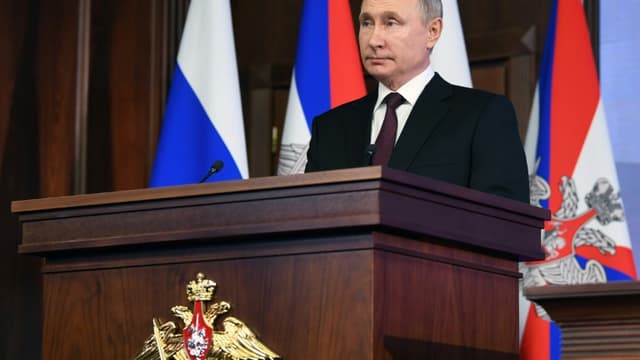 Le président russe Vladimir Poutine, le 21 décembre 2020 à Moscou
