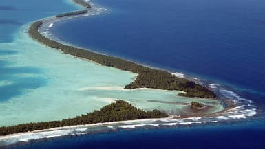 L'atoll de Funafuti, sur l'archipel de Tuvalu dans le Pacifique Sud, en février 2004 (photo d'illustration).