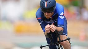 Quentin Pacher sous le maillot de la Groupama-FDJ.
