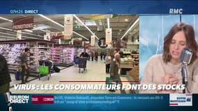 Virus: les consommateurs font des stocks