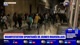 Retraites: une manifestation spontanée réunit une centaine de personnes à Marseille