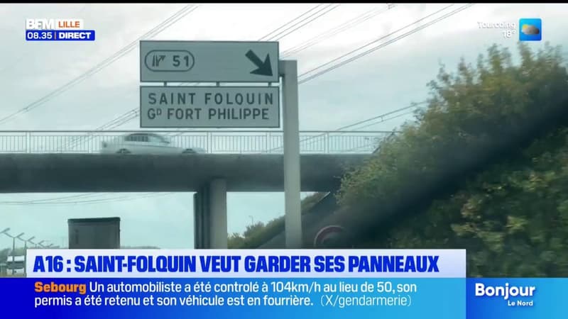 Saint-Folquin veut garder ses panneaux sur l'A16