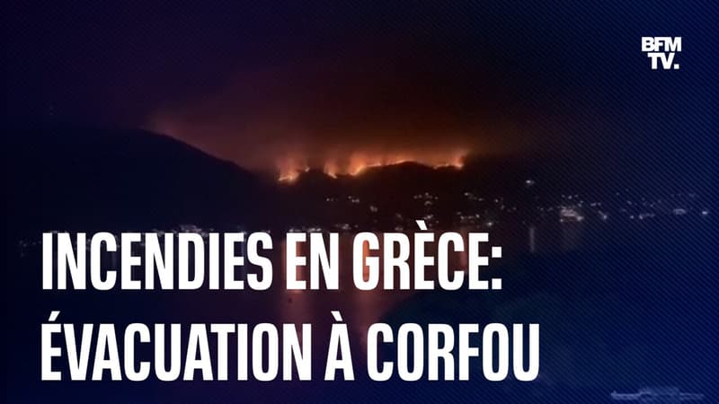 Près de 2500 personnes évacuées de l'île grecque de Corfou à cause d'un incendie