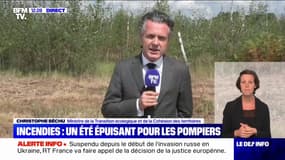 Christophe Béchu: "3500 départs de feu depuis le début de l'année ont provoqué l'intervention des pompiers"
