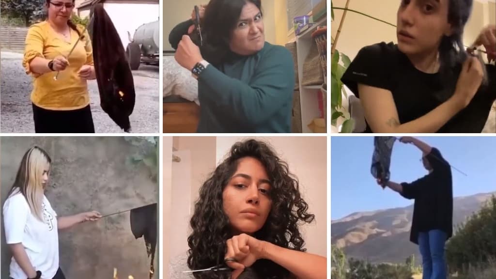 Des vidéos d'Iraniennes, publiées sur les réseaux sociaux, en train de se couper les cheveux ou de brûler leurs voiles face caméra.