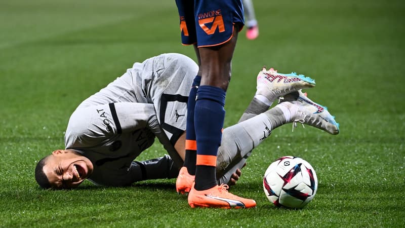 Montpellier-PSG: les images de Mbappé boitant à sa sortie du stade