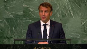 Emmanuel Macron à l'ONU le 20 septembre 2022