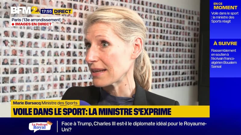 Voile dans le sport: la ministre Marie Barsacq veut 