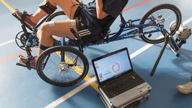 Le vélo de Jérôme Parent conçu pour le Cybathlon.