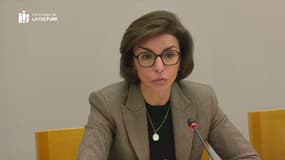 La ministre de la Culture Rachida Dati le 28 octobre 2025 à la commission de la Culture au Sénat.