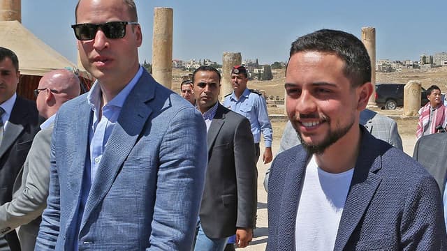 Le prince William et le prince de Jordanie Hussein Bin Abdullah.