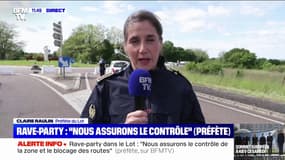 Rave-party: "Autour de 10.000 personnes sur la zone", détaille la préfète du Lot
