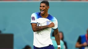 Marcus Rashford avec l'équipe nationale d'Angleterre, à Al-Rayyan le 29 novembre 2022