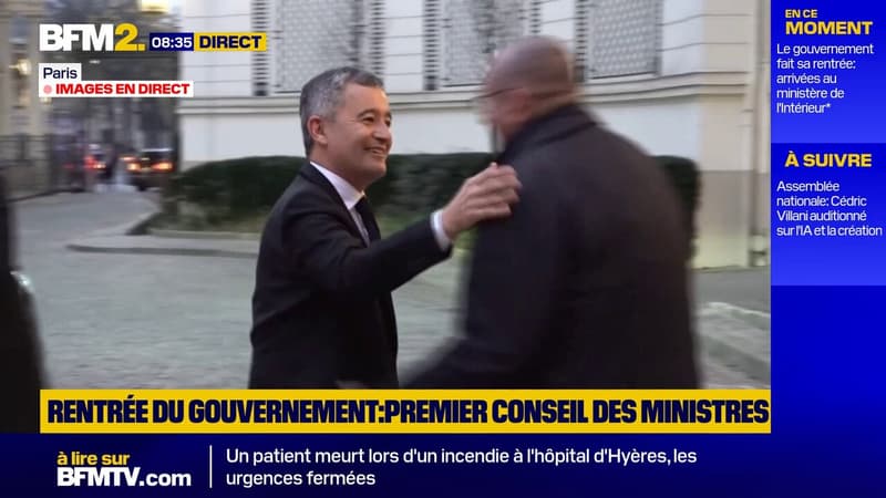 Le gouvernement arrive au ministère de l'Intérieur pour un traditionnel petit-déjeuner de rentrée