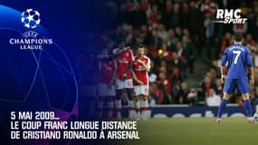 5 mai 2009... Le coup franc longue distance de Cristiano Ronaldo à Arsenal en Ligue des champions