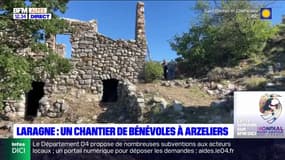 Laragne: un chantier de bénévoles dans le hameau d'Arzeliers