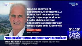 "Toulon mérite un grand sporting": Falco réagit