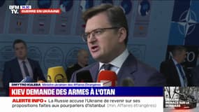 Dmytro Kuleba, ministre ukrainien des Affaires étrangères demande des armes à l'Otan