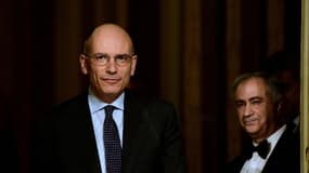 Le Premier ministre italien Enrico Letta, ici à Rome le 12 février (à gauche).