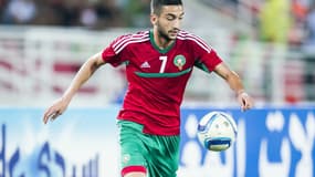Hakim Ziyech avec le maillot de la sélection marocaine. 